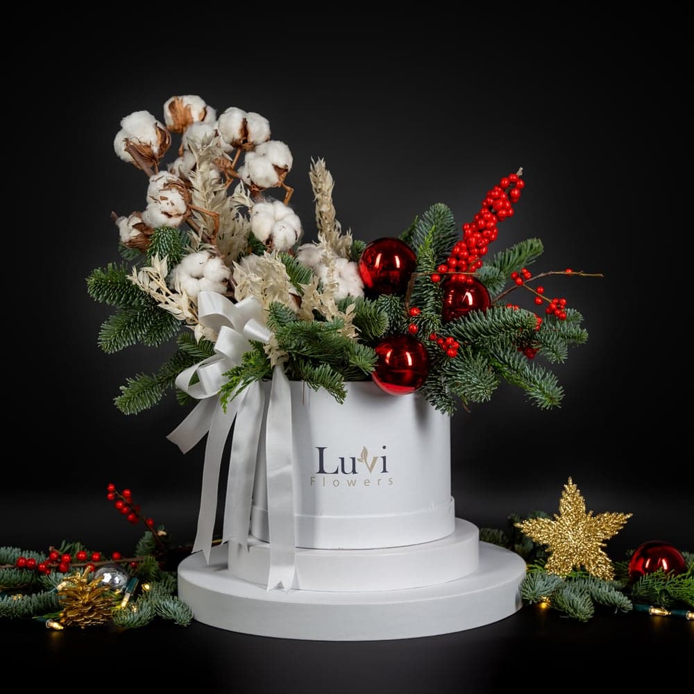 Medium-sized Winter Wonderland arrangement showcasing a magical blend of winter-inspired elements	 thumbnail